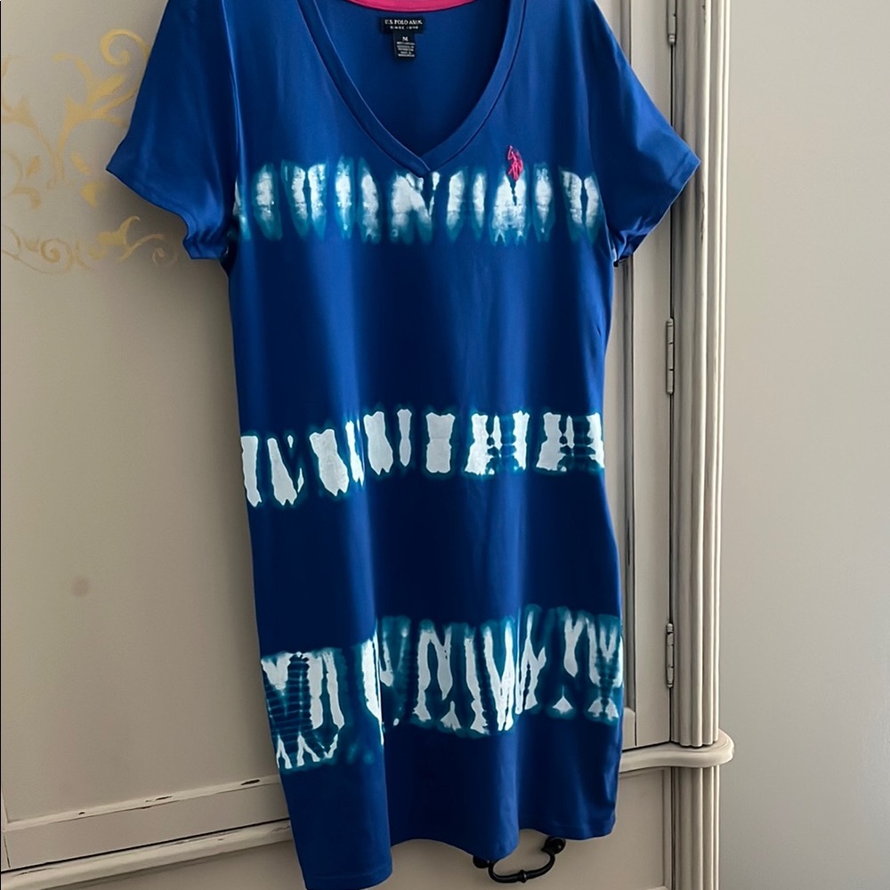 U.S. Polo Assn. Blue Tie-Dye Dress